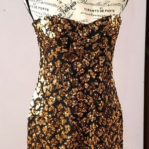 Strapless sequins dress size L